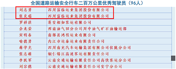 E:2023.1212.8喜讯!游艇会官网运业驾驶员刘志勇、张兑瑞荣获“全国门路运输宁静行车二百万公里优秀驾驶员”称呼官网20231208-01-截图.jpg E:2023.1212.8喜讯!游艇会官网运业驾驶员刘志勇、张兑瑞荣获“全国门路运输宁静行车二百万公里优秀驾驶员”称呼官网20231208-01-截图.jpg